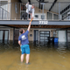 Residents at their home in the West End section of New Orleans